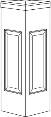 Royal Corinthinan Newel Post 45-degreee NPP9-38D