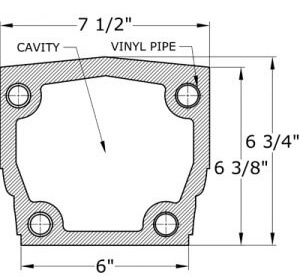 Royal Corinthian Stone Polymer Top Rail 0431