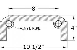 Royal Corinthian Stone Polymer Bottom Rail 0451