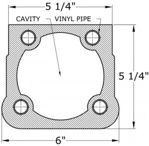 Royal Corinthian Stone Polymer Bottom Rail 0461