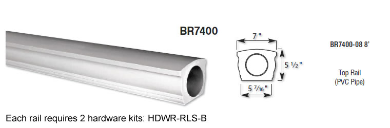Architectural Augmentations Polyurethane Top Rail Prices BR7400-8