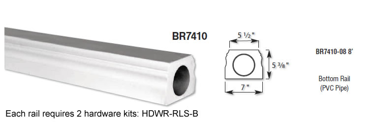 Architectural Augmentations Polyurethane Bottom Rail Prices BR7410-8