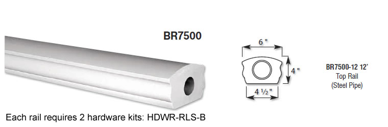 Architectural Augmentations Polyurethane Top Rail Prices BR7400-10