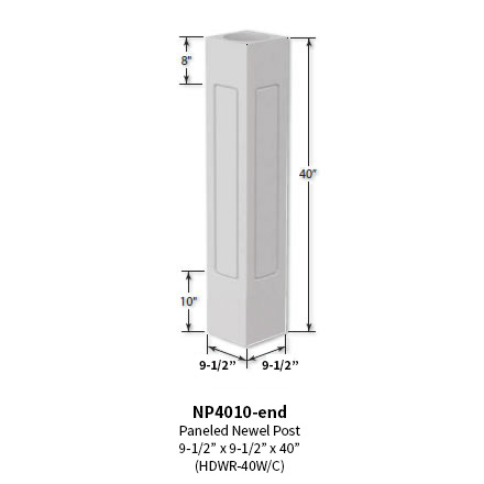 Architectural Augmentations Polyurethane Newel Post NP4808