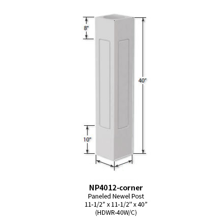 Architectural Augmentations Polyurethane Newel Post NP4808