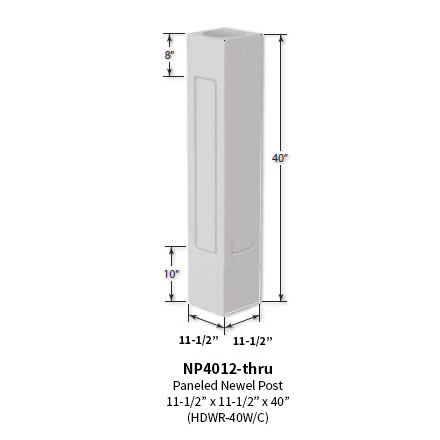 Architectural Augmentations Polyurethane Newel Post NP4808