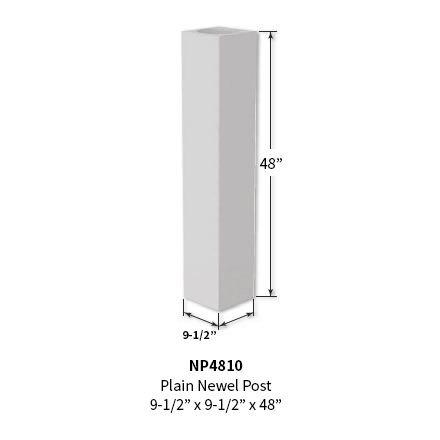 Architectural Augmentations Polyurethane Newel Post NP4808