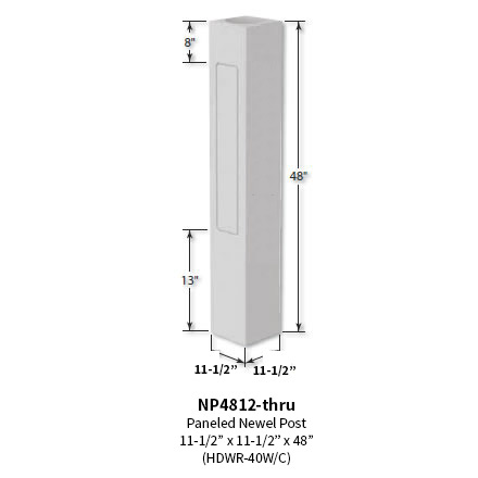 Architectural Augmentations Polyurethane Newel Post NP4008