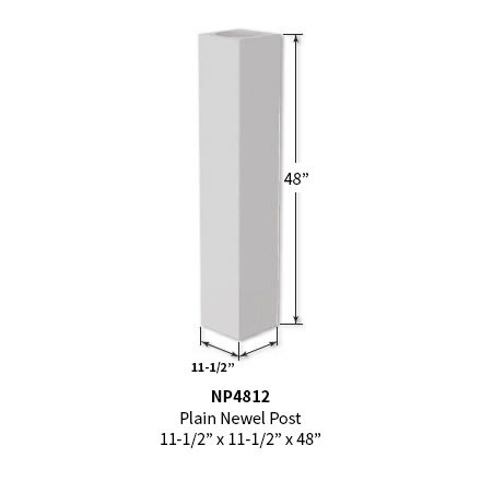Architectural Augmentations Polyurethane Newel Post NP4808