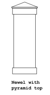 Newel with Pyramid Top