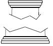 Rake Cap and Base for Square PVC Column Wrap