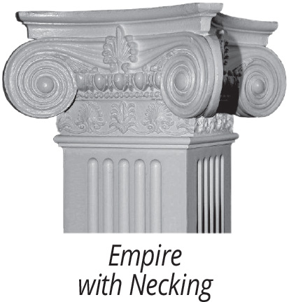 Empire with Necking Capital for Square Columns Caps and bases for non-tapered craftsman columns