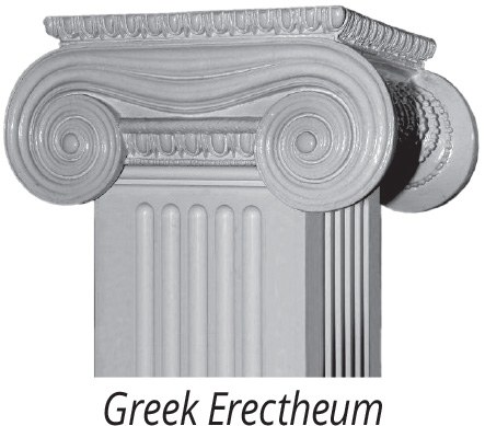 Greek Angular Ionic Capital for Square Columns Caps and bases for non-tapered craftsman columns